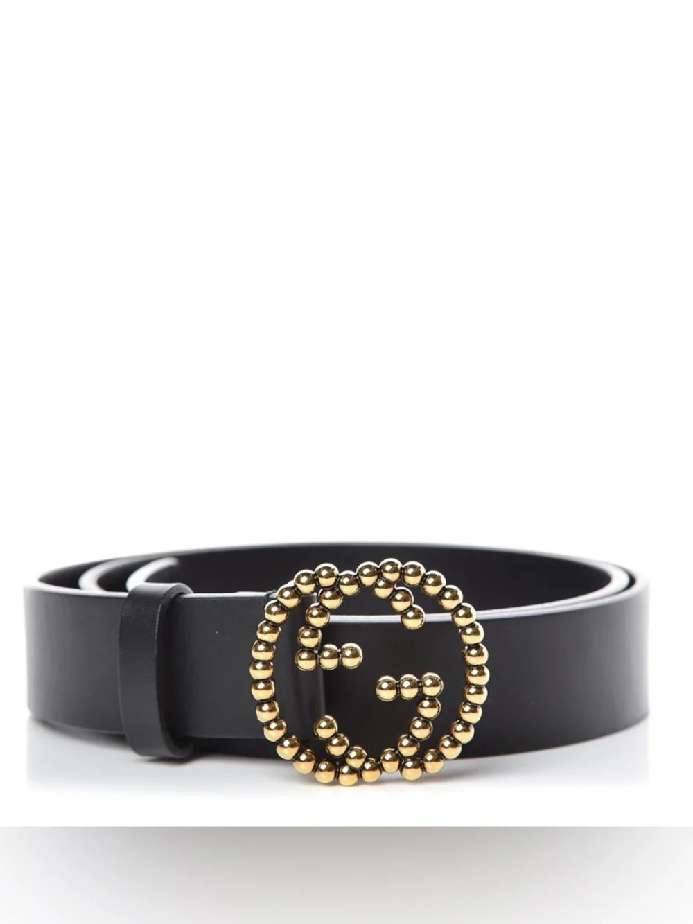 Gucci Margaux Calfskin Studded Interlocking G 30mm Belt 80 32 Black Gucci Margaux Calfskin Studded Interlocking G 30mm Belt 85  main image 2